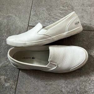 Lacoste leather shoes white size 8.5